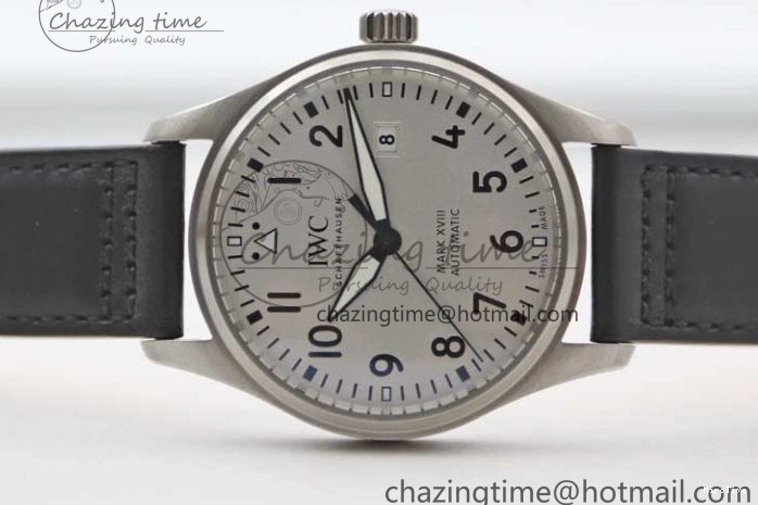 MIROTIME 0503 UrbanStyle Mark XVIII IW327012 SS M+F 1:1 Best Edition White Dial on Black Leather Strap A 7054